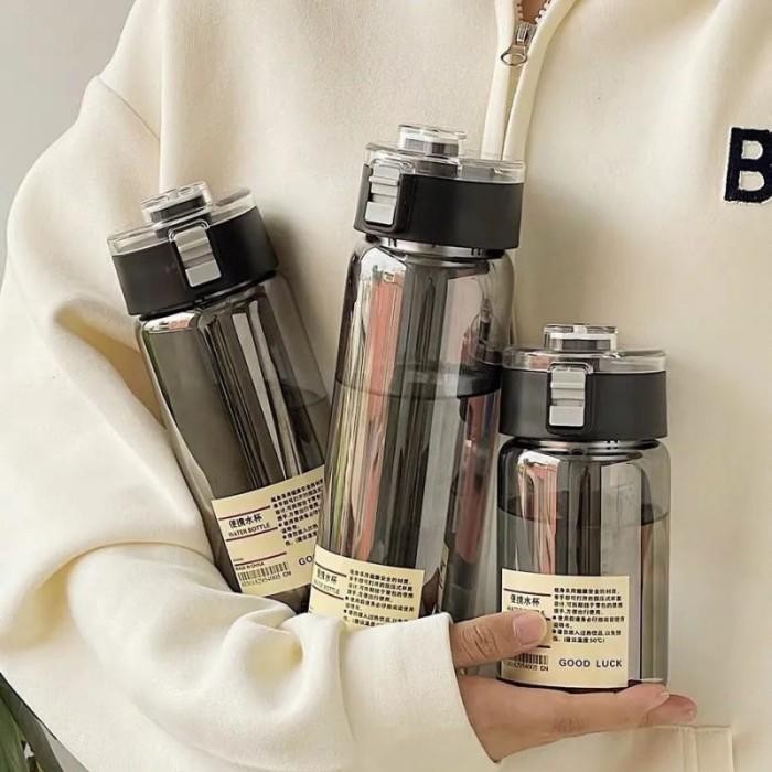 

(Expert) Botol Air Minum Plastik Transparan Bening Estetik Tumbler Kopi Susu Jus Anti Tumpah