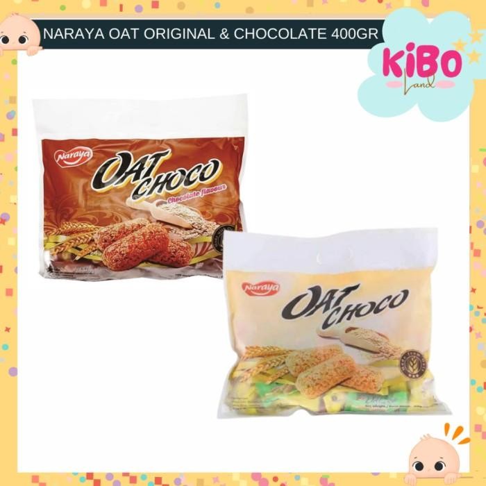 

(Allthebest) Naraya Oat Choco 400gr/pack Snack Sereal Oat Coklat & Original 40pcs