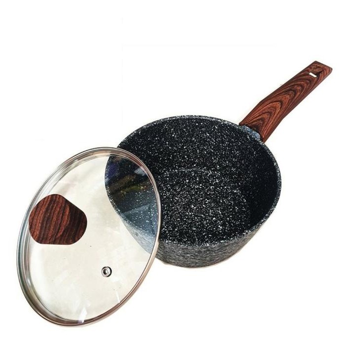 Minowa Forged Marble Sauce Pan / Panci Susu Anti Lengket + Tutup