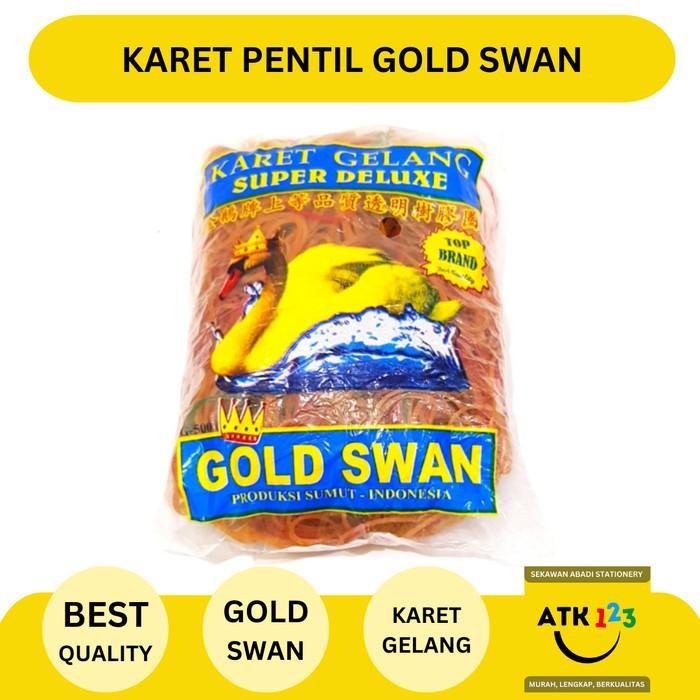 (Expert) Karet Pentil / Karet Gelang Super Deluxe Gold Swan