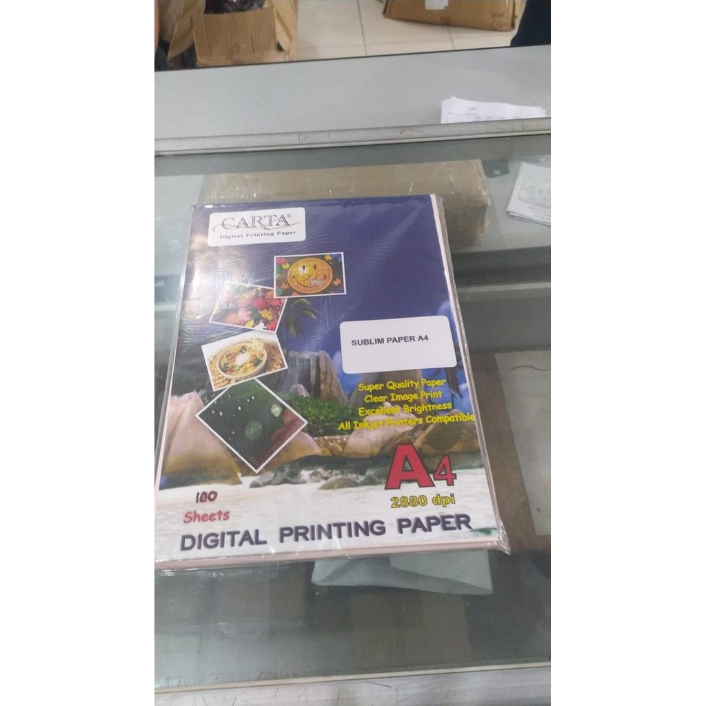 

Transfer Paper Kertas Sublim A4 Isi 100 Bahan Sablon Kaos Mug Piring