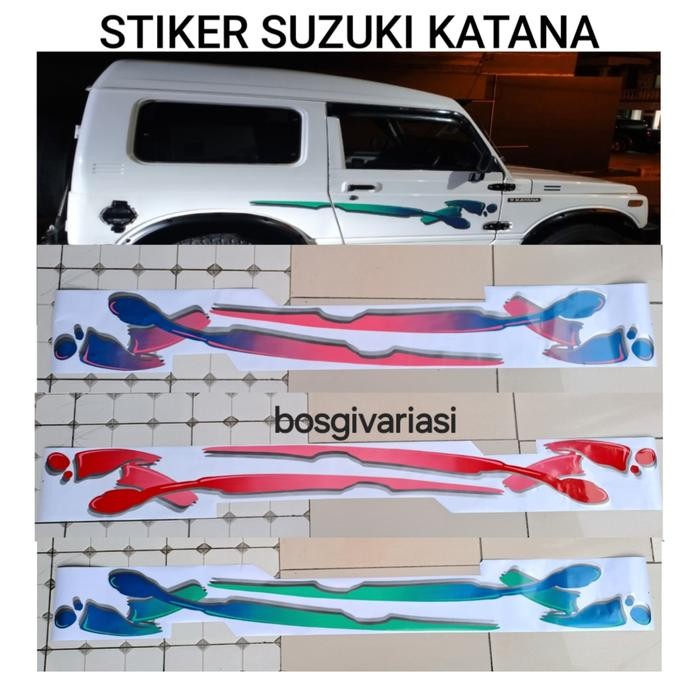 Stiker list Body Katana new Lama DX GX jimny katana / stiker mobil katana jimny katana jeep