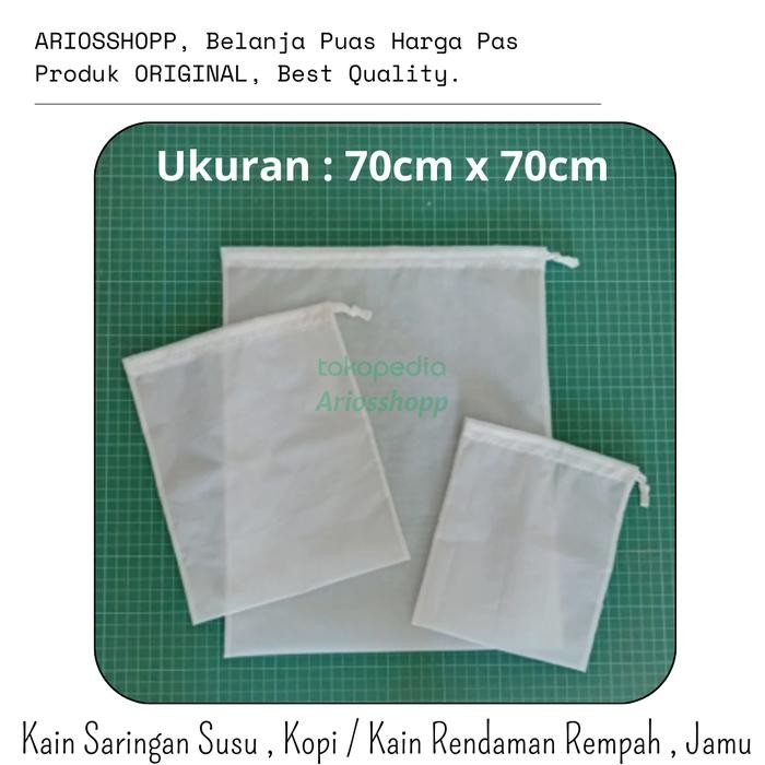 Kain Saringan Bentuk kantong+Tali serut (70cm x 70cm)