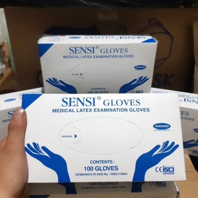 Hand glove latex 1 box 100 pcs medis handscoon latex medis handgloves