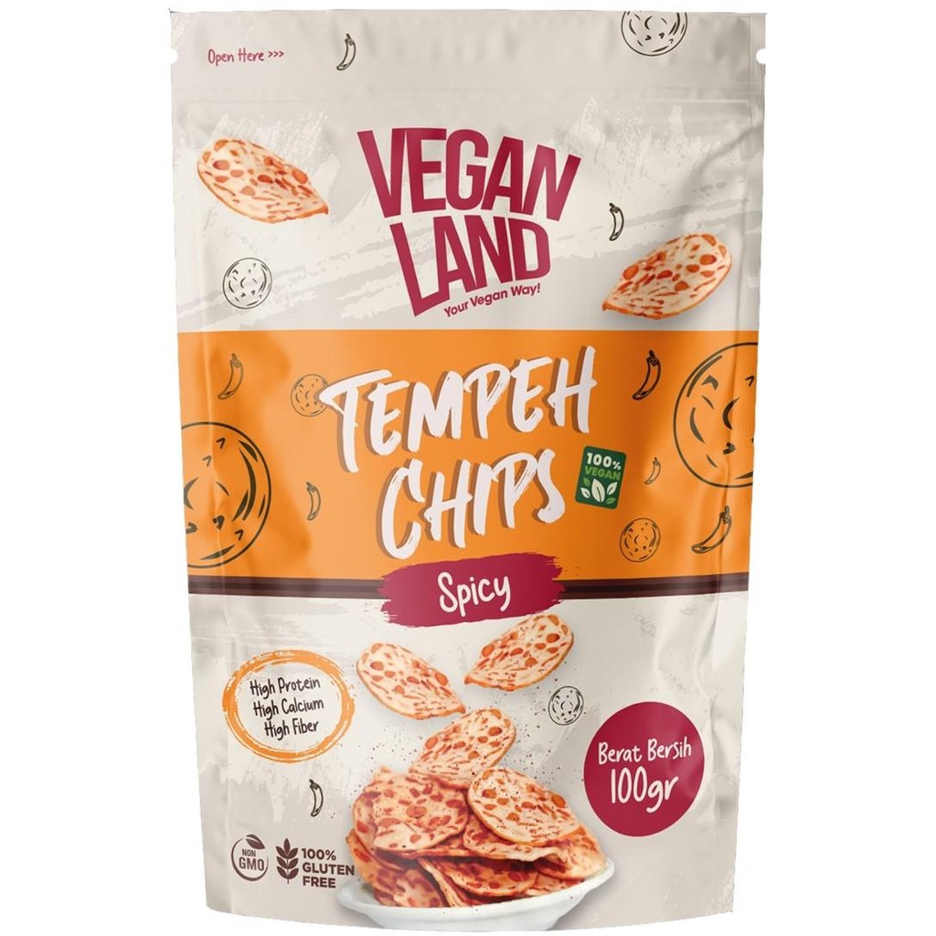 

(Expert) [VEGAN] TEMPEH CHIPS ORIGINAL & SPICY KERIPIK TEMPEH - VEGAN LAND