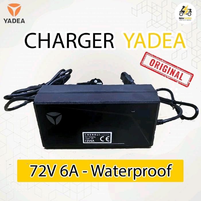 Charger Motor Listrik Yadea Original 72V 6A -Waterproof