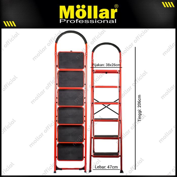 

Terlaris Mollar Tangga Lipat Besi 6 Step Rumah Tingkat Household Steel Ladder