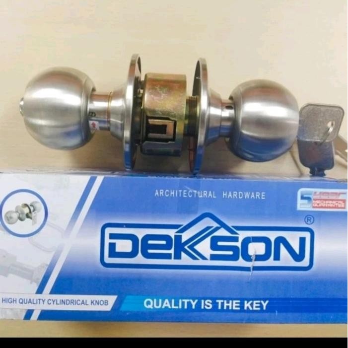 Unik Handle Kunci Knob Bulat Dekson Dl-8587 Pintu Kamar Mandi Stainless