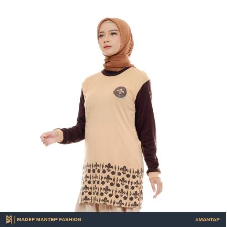 (Expert) Kaos Pramuka Tunik Lengan Panjang Terbaru Kaos Pramuka Kegiatan Pramuka Coklat - Kaos