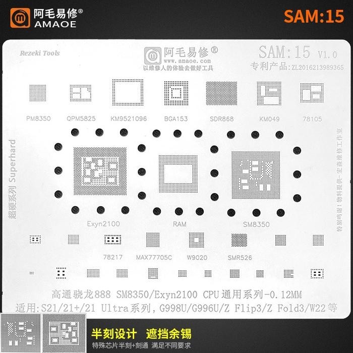 Cetakan Ic Amaoe Sam:15 Qualcomm Snapdragon 888 SM8360/Exyn2100 Cpu