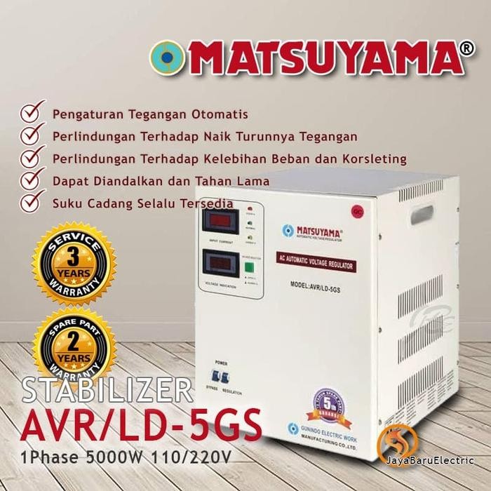 Stabilizer Stavol AVR MATSUYAMA Stavolt 5000 Watt 5kva AVR/LD-5GS