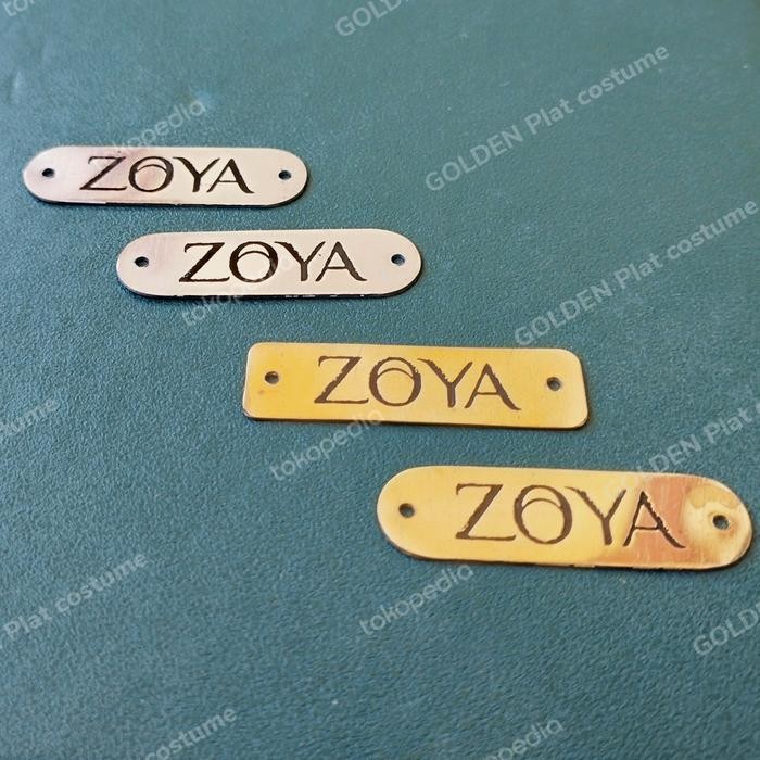 PREMIUM label plat kuningan, label plat stainless, label plat hijab