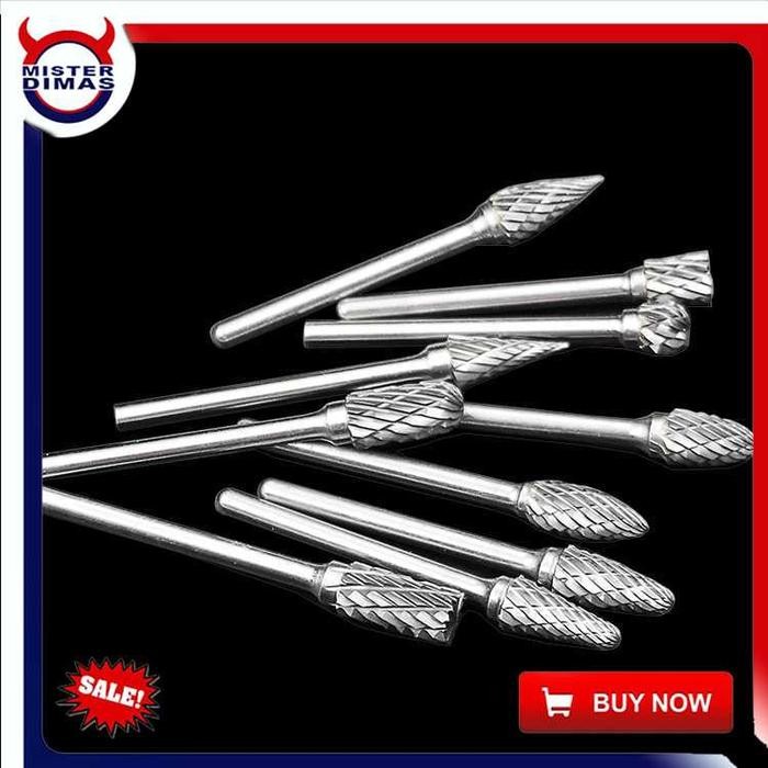 PREMIUM Mata Bor Metal Baja Besi Plat Kikir Ukir Tuner Kayu Kuningan Set 10Pcs