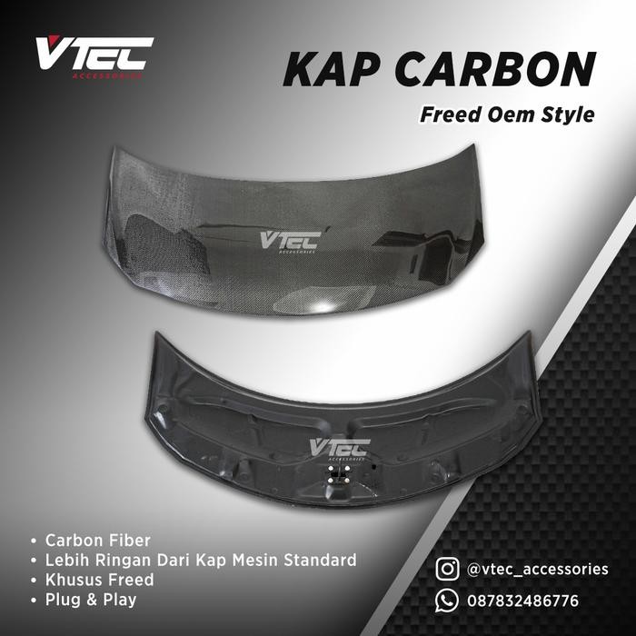 Kap Mesin Carbon Freed Oem Style