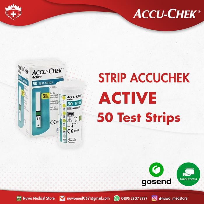 Strip Tes Gula Darah Accu-Chek/AccuCheck Active - Isi 50 Strip