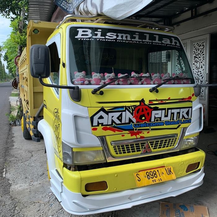 PREMIUM Bemper tambahan truk Spoiler tambahan bemper canter elf macan ragasa giga bahan plat besi