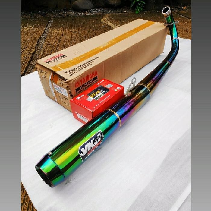 PREMIUM Knalpot RX King YKJ Standar Racing Stainless Full Pelangi Super Garing