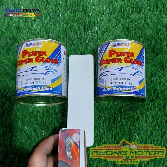 CAT PENTA SUPER GLOSS/CAT DUCO 0001M NC WHITE FLAT 0,2KG (PUTIH DOFF)