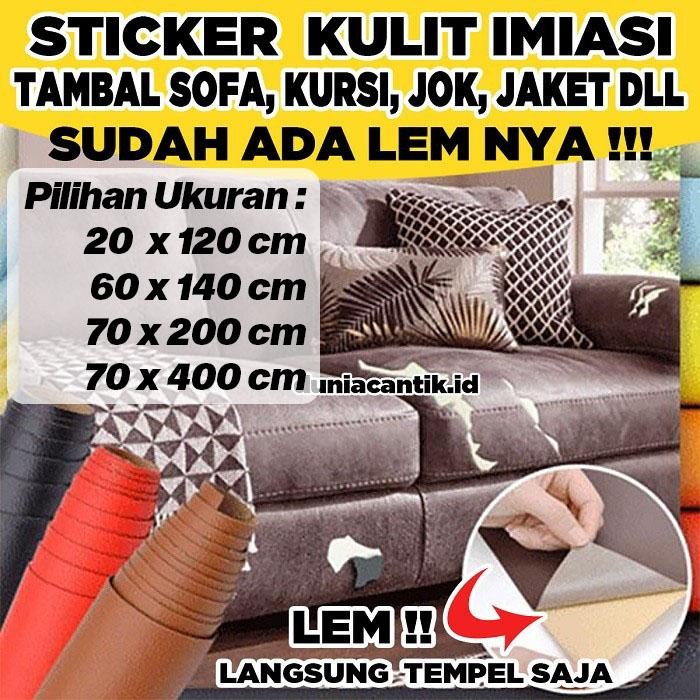 Stiker sticker kulit tambal jok mobil sofa motor berperekat lem