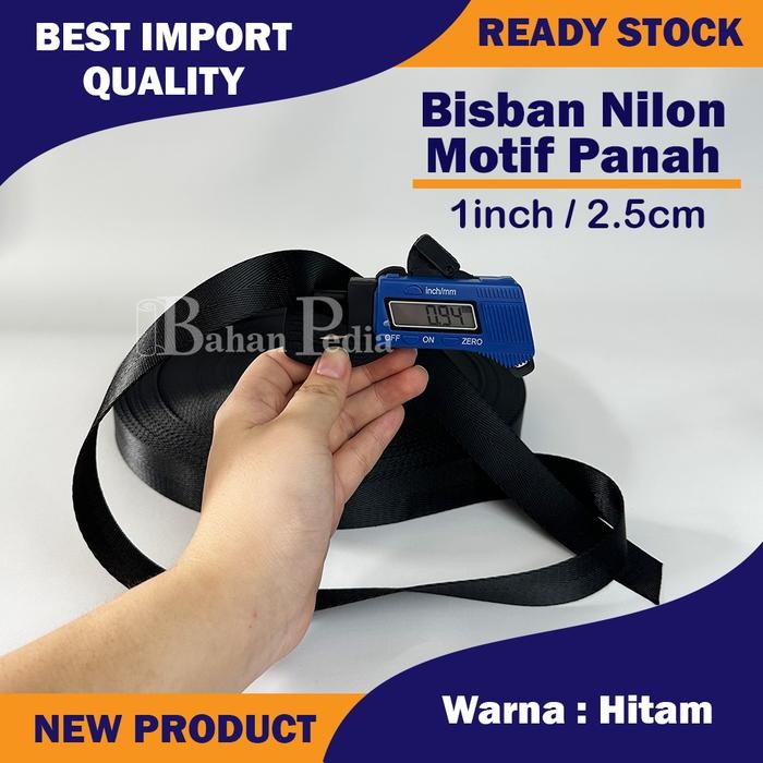 

[ROLL 44MTR] TALI WEBBING BISBAN NILON NYLON MOTIF PANAH IMPORT 2.5CM