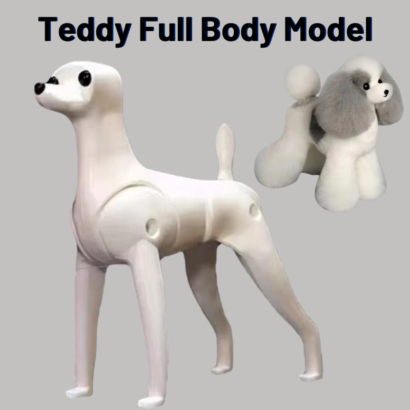 Yijiang Pet Simulation Hair Grooming Fake Dog Model Practice Dog Standard Skeleton Model Poodle Full