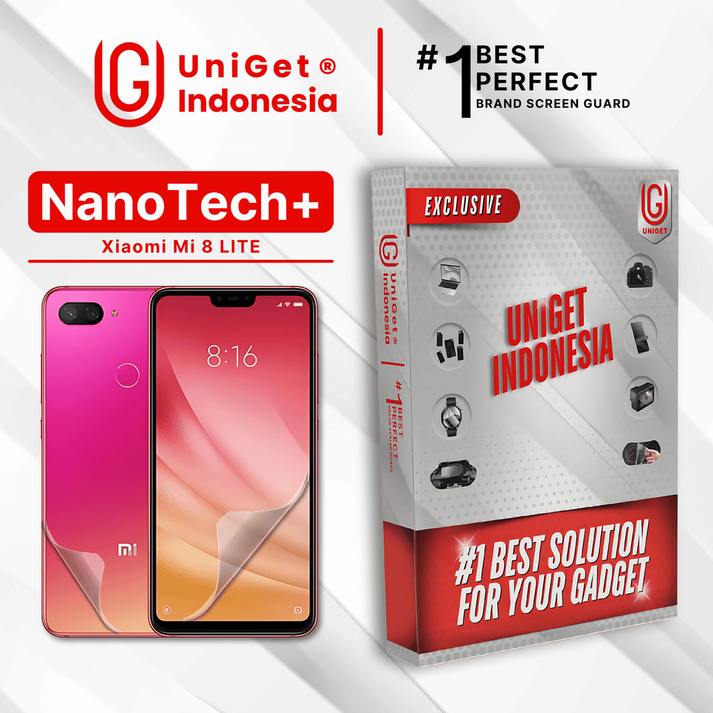 UniGet EPU BIO GENESIS Hydrogel for Xiaomi Mi 8 Lite / Screen Guard (Nanotech+ 100% Recycle) Premium