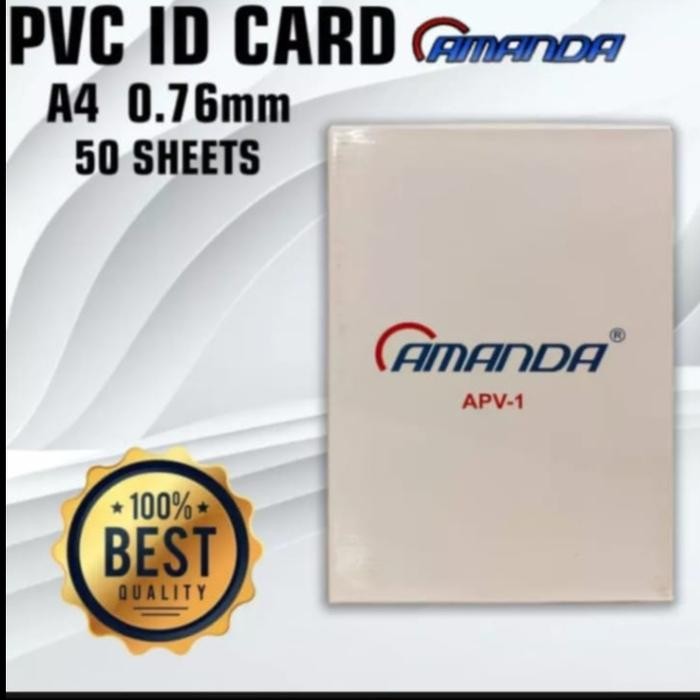 

Kertas PVC Bahan ID Card Instan 50 Sheet Merk Amanda