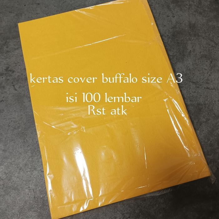 

kertas cover buffalo ukuran A3 kuning kunyit isi 100 lembar
