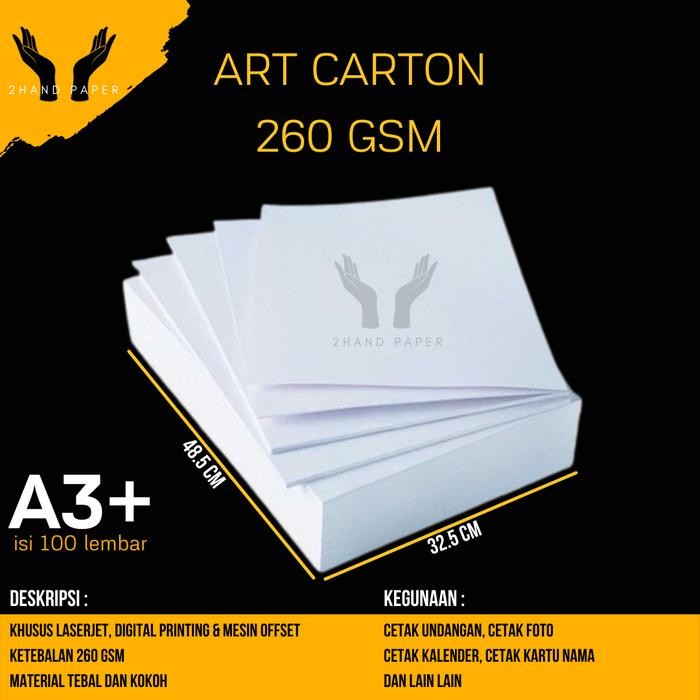 

Art Carton 260 gsm A3 Plus isi harga 100 lembar / Art Carton A3+