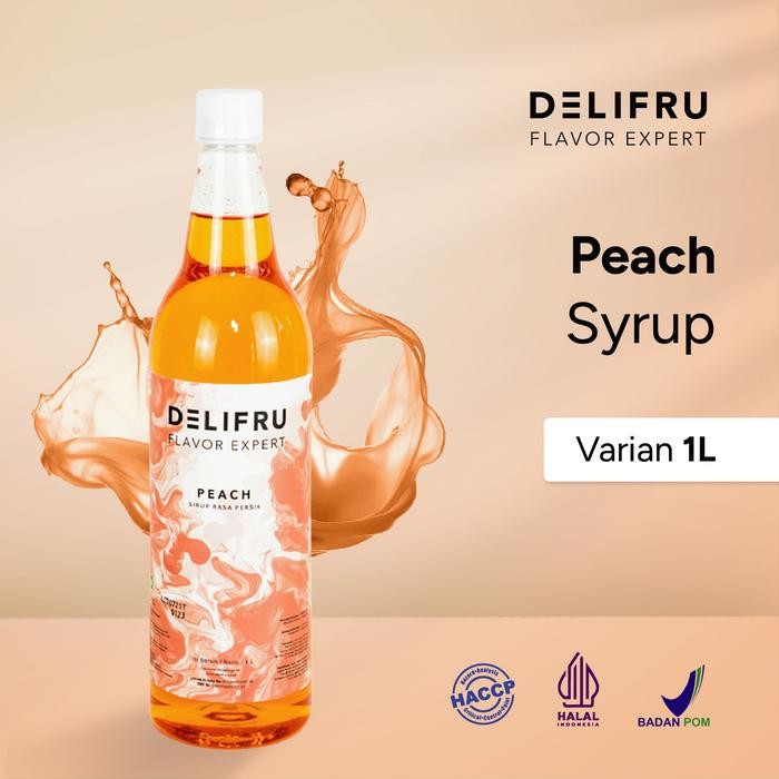 

Syrup Peach Delifru 1000 ml - Sirup Buah Persik Premium