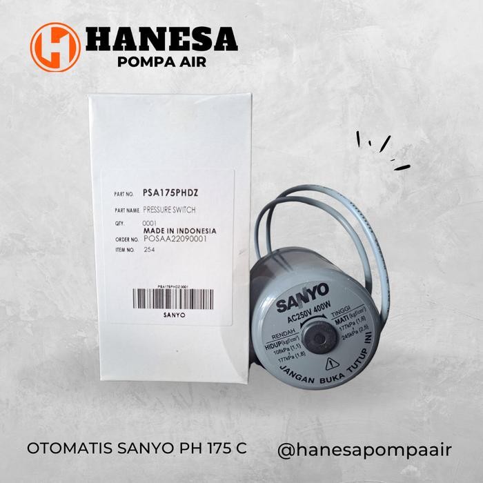 Pressure Switch Sanyo Ph 175 C Otomatis Pompa Drat 38 Asli