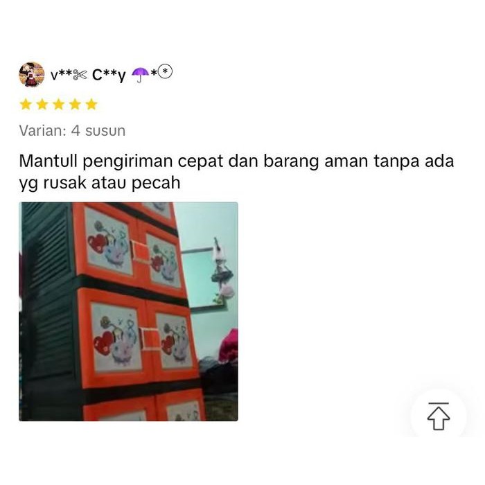 Lemari Plastik Portable / Lemari Pakaian Plastik / Lemari Baju Plastik Motif Timbul K25B Type Bts