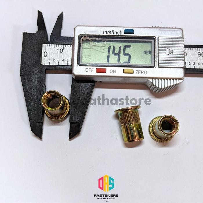 Rivet Nut M8 Yellow / Mur Rivet M8 Kuning / Insert Nut M8 / Sert Nut Kualitas Terbaik