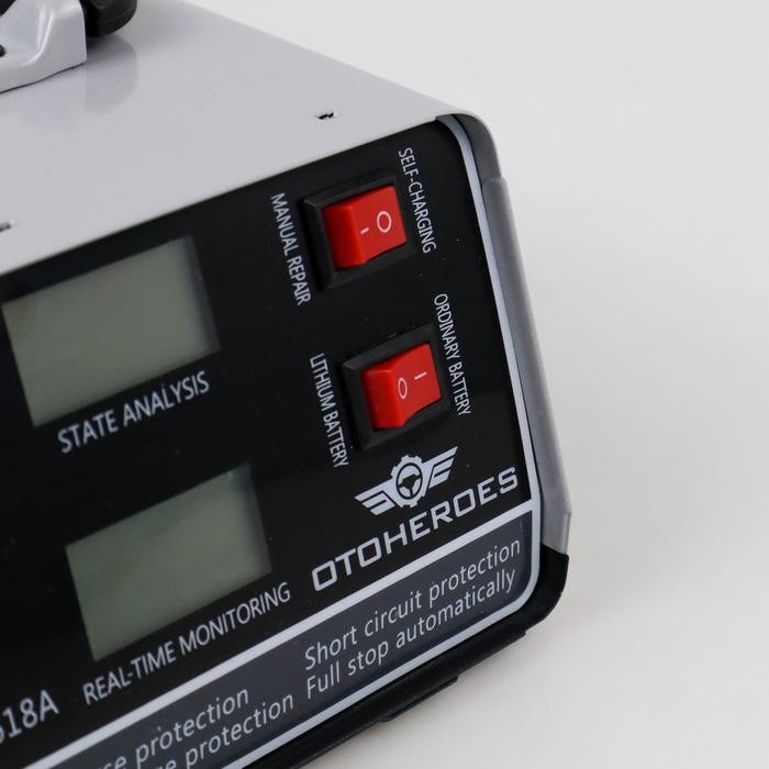 CHARGER AKI MOBIL MOTOR 260W/400W 12V/24V 400AH + LCD- AJ-618A-AJ-618D