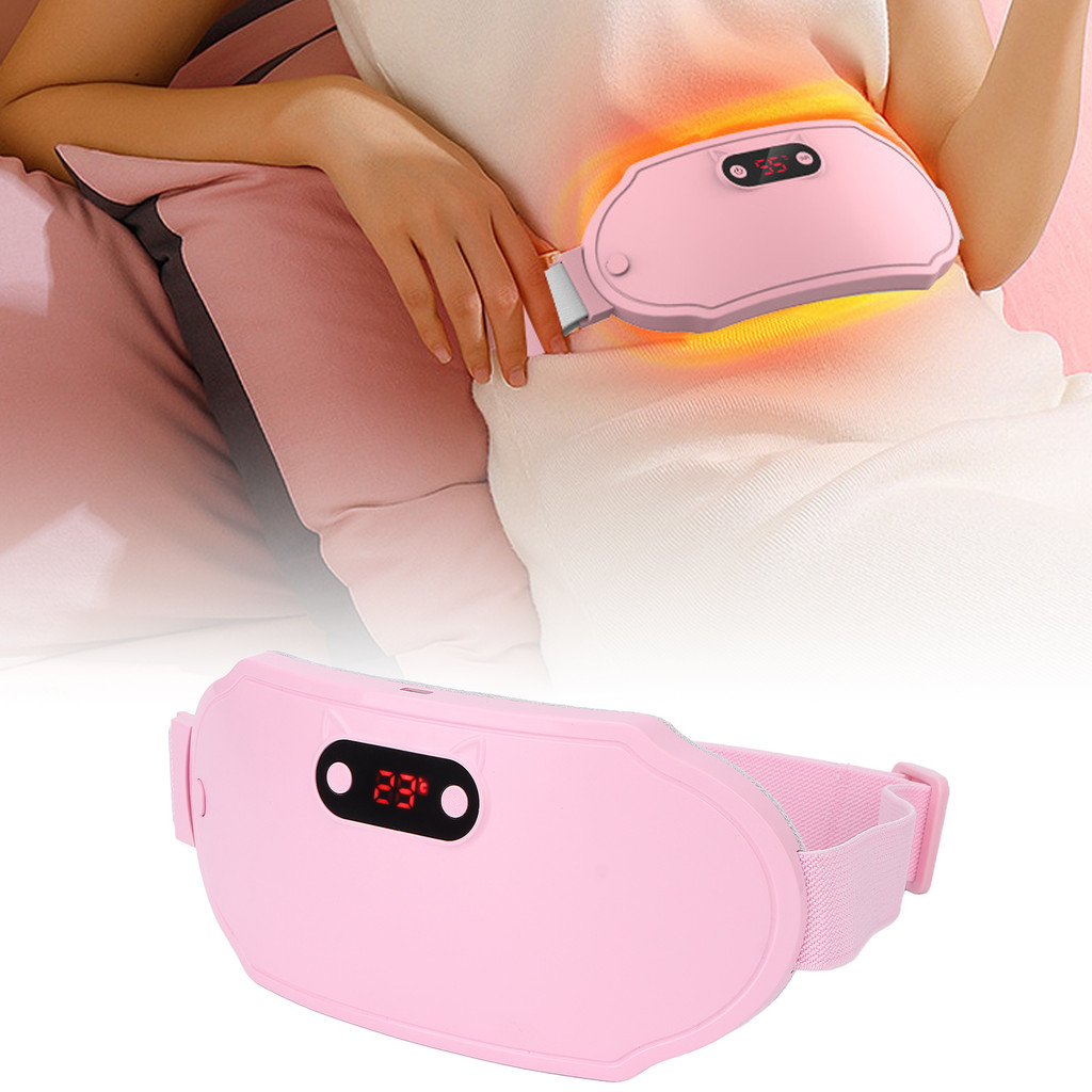 Menstrual Heating Pad Women Menstrual Heating Belt Fast Heating Hot Compress 6 Gear Vibration Electr