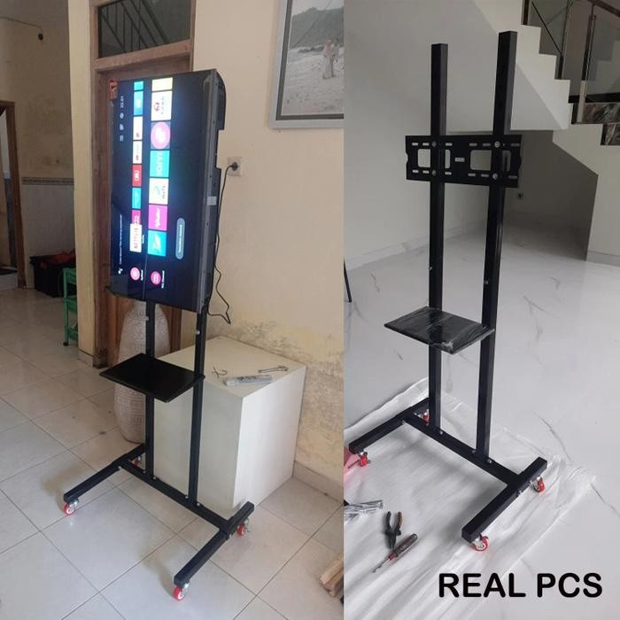 BIG SALE Bracket Braket TV Standing 55 50 43 40 32 24 inch, Standing TV Roda Kode 1413
