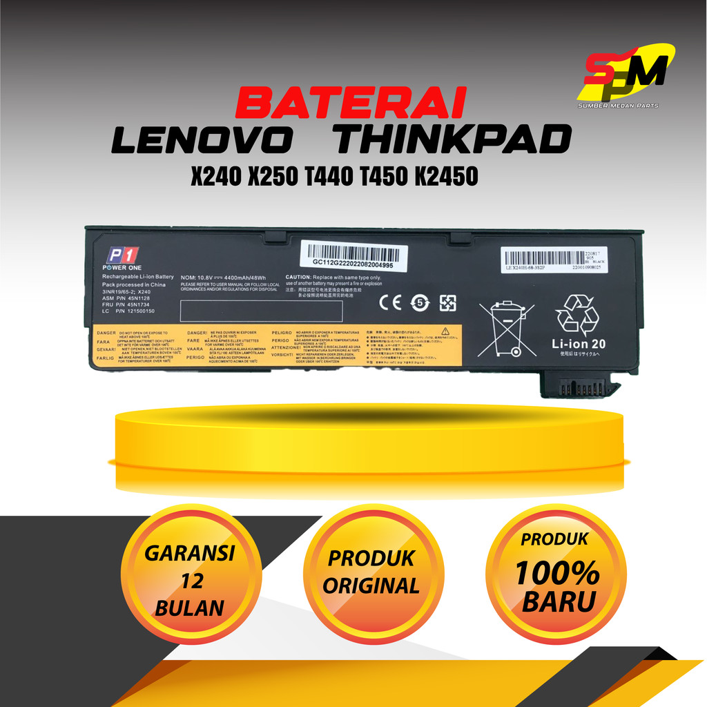 Baterai Lenovo Thinkpad x250 K2450
