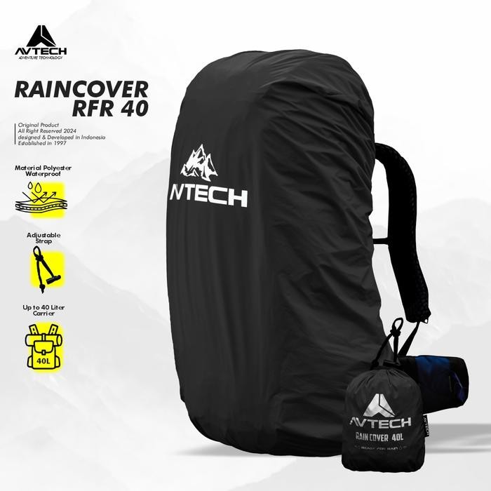 Terlaris AVTECH - Rain Cover Bag Waterproof Pelindung Tas Anti Air 40-50 Liter - COVER CARRIER 40