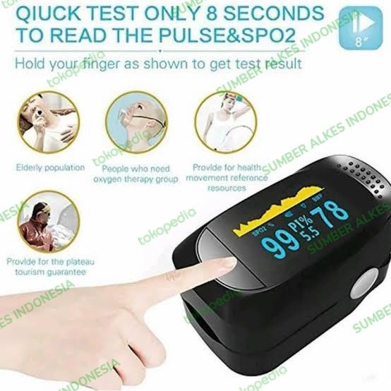 Pulse Oximeter/alat ukur saturasi oksigen A2 (ORIGINAL) full colour