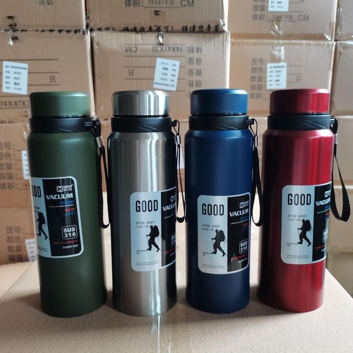 Termos Air Panas 1 Liter Tahan Panas / Termos Stainless 316 Vacuum / Termos Gunung Air Panas /