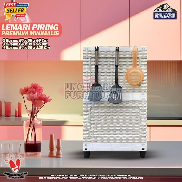 Akako Rak Piring Plastik 2 Pintu Mini Dish Rack Lemari Dapur Gratisongkir