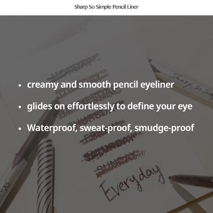 

Clio Sharp So Simple Waterproof Pencil Liner Eyeliner Pensil