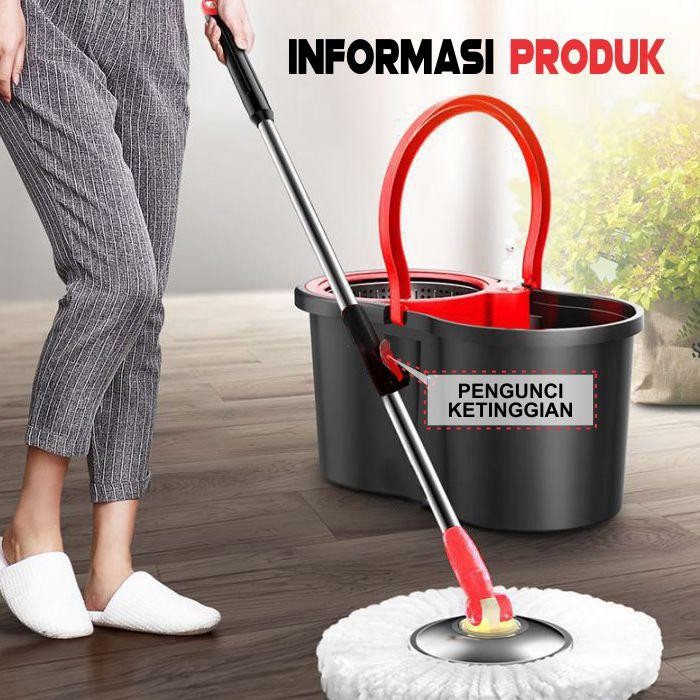 Dbest Group - Super Spin Mop Alat Pel Lantai Putar Dengan Ember Kode Tb01/Tb02 Sett Alat Pel Lantai