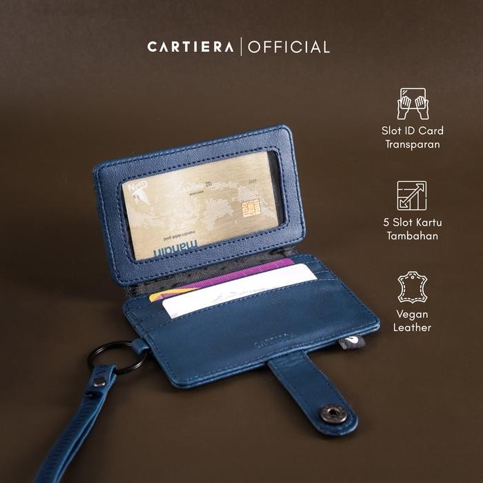 

NEW! CARTIERA ODET LANYARD ID CARD NAME TAG KALUNG PRIA WANITA KULIT PRAKTIS PREMIUM
