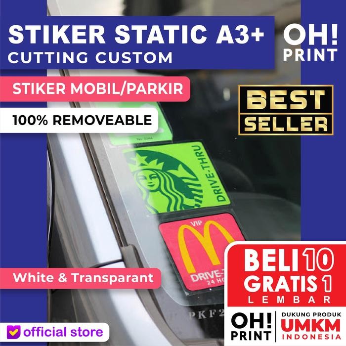 

Cetak Stiker Static - Stiker Kaca Mobil ditempel dari Dalam
