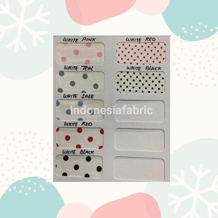 Kain Katun Jepang Tokai senko motif Polkadot besar Polka dot besar
