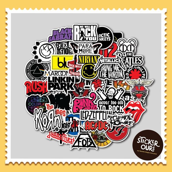

STICKER PACK ROCK BAND STIKER TUMBLER LAPTOP STIKER KOPER HELM