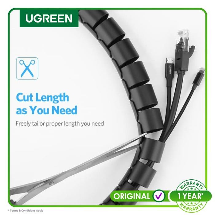 

Ugreen Spiral Cable Zipper Organizer Tube 2.5cm diameter x 5m panjang Plastik (30820)