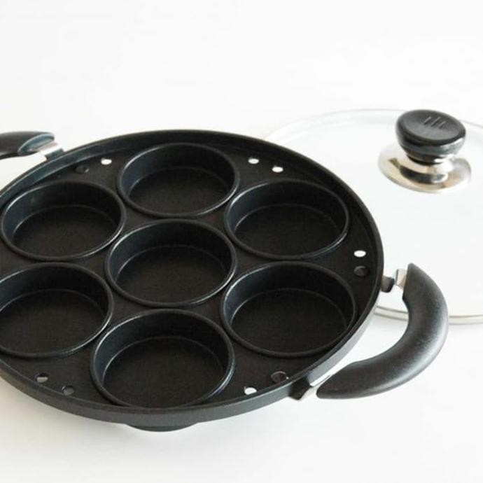 Teflon 7 Lubang Loyang Martabak Mini Cetakan Kue Lumpur