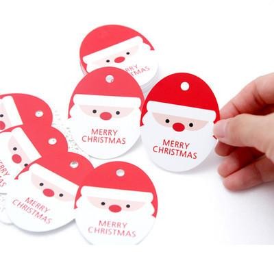 

Hang Tag Natal 100 Label Stiker Merry Christmas Snowman Santa Grosir